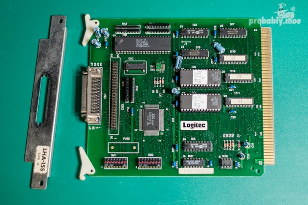 The LHA-15S: Some of the pins on that internal SCSI connector actually came bent, but at least it was easy to straighten them...